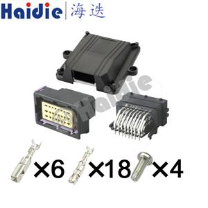 24pin auto male female ECU pin connector with plasti box HD-24HPBJ