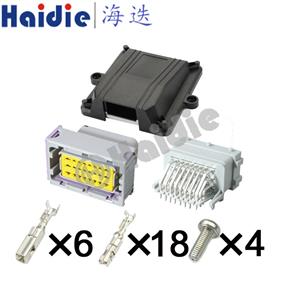 24pin auto male female ECU pin connector with plasti box HD-24HPGYJ