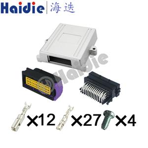 39pin auto male female ECU pin connector with Aluminum shell box HD-39HAJ