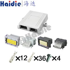 48pin auto male female ECU pin connector with Aluminum shell box HD-48HAJ