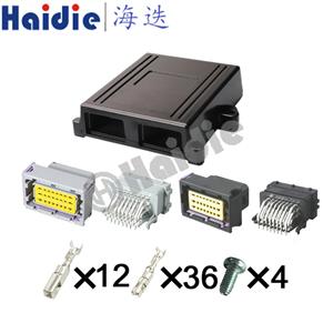 48pin auto male female ECU pin connector with black color Aluminum shell box HD-48HABJ