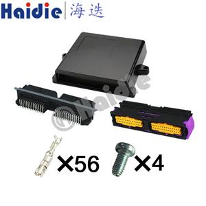 56pin auto male female ECU pin connector with black color Aluminum shell box HD-56HATJ