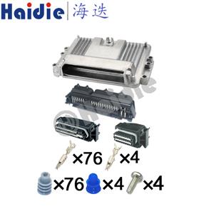 80pin auto male female ECU pin connector with Aluminum shell box HD-80HASJ