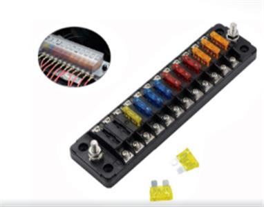 WUPP car long 12-way non-positive and negative fuse box